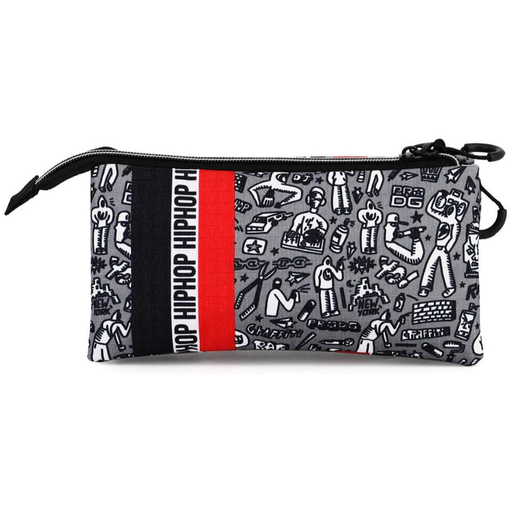 Estuche portatodo - Triple, cremallera - ProDG Hiphop - Negro 3/3