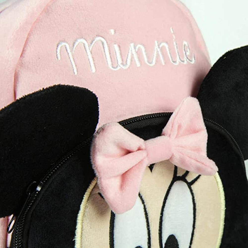 Mochila Minnie Mouse 3D Rosa de Peluche 3/3