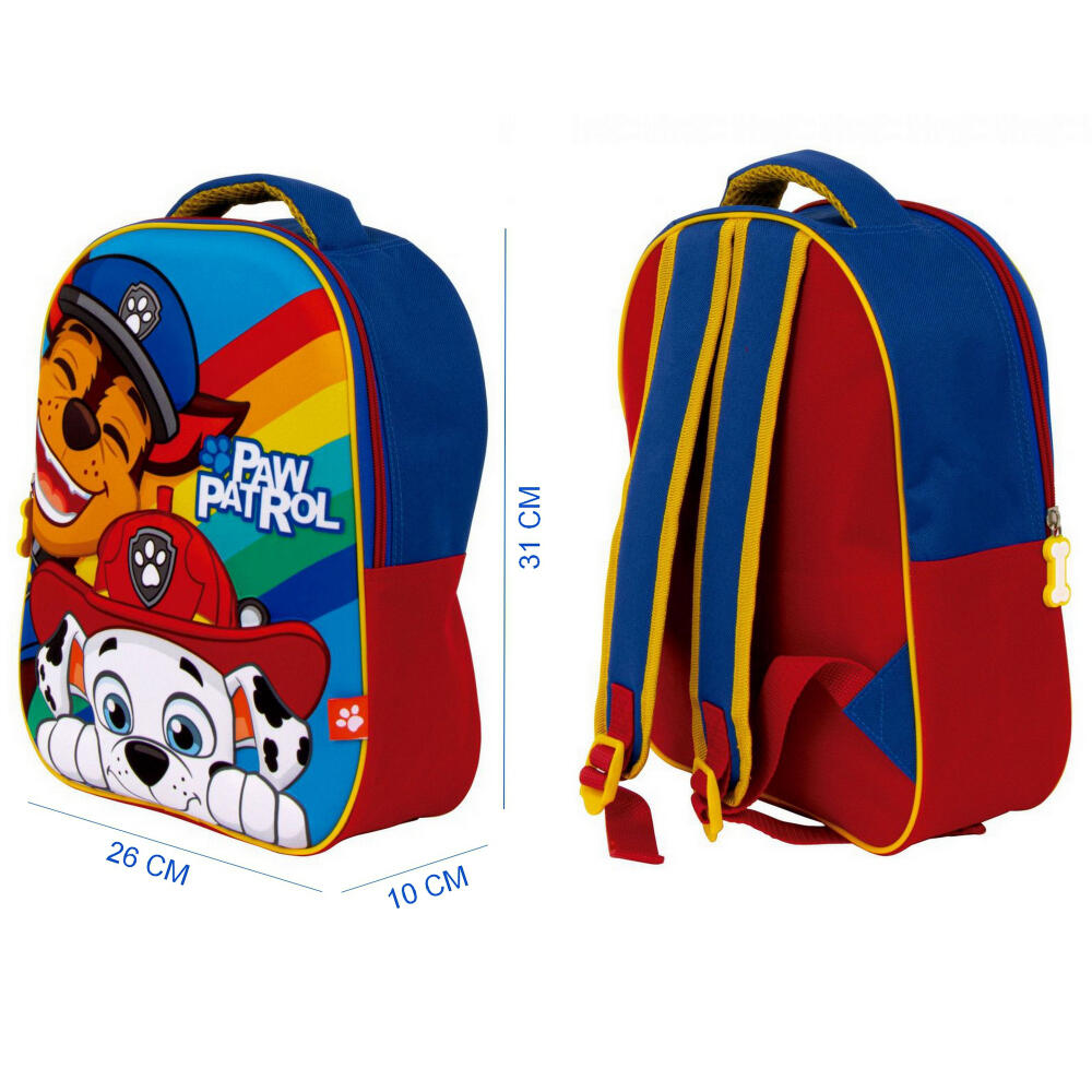 Set Vuelta al Cole Patrulla Canina Mochila Guardería Saco Merienda y Estuche 2/3