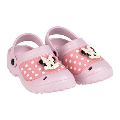 Zuecos Clogs con Luces Minnie Mouse Rosa Niña