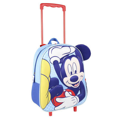 Mochila Trolley con ruedas Guardería Mickey Mouse Azul 3D