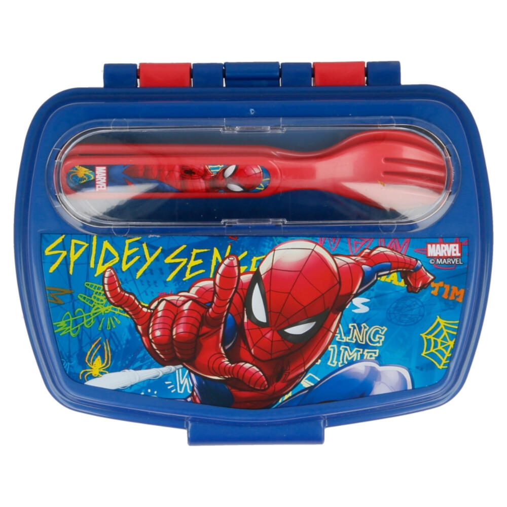 Sandwichera Con Cubiertos Spiderman Graffiti 3/3