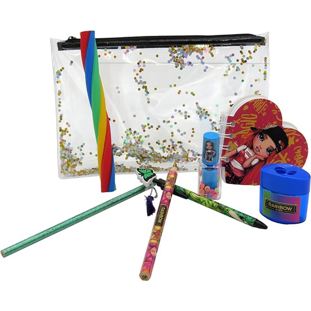 Estuche Portatodo Jumbo Transparente Con Material Rainbow High 2/3