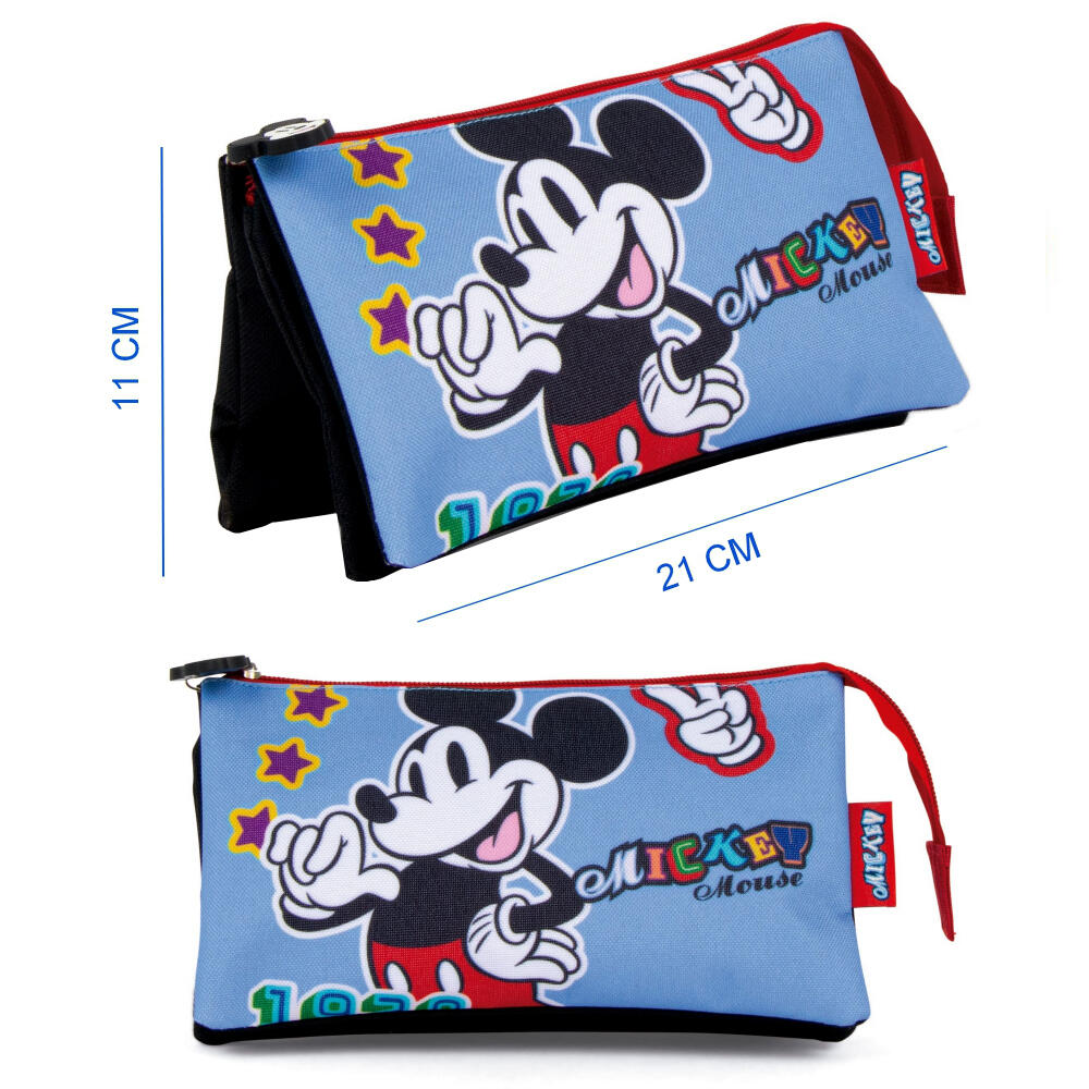Set Vuelta al Cole Junior Mickey Mouse Mochila Saco Cuerdas y Estuche Triple 3/3