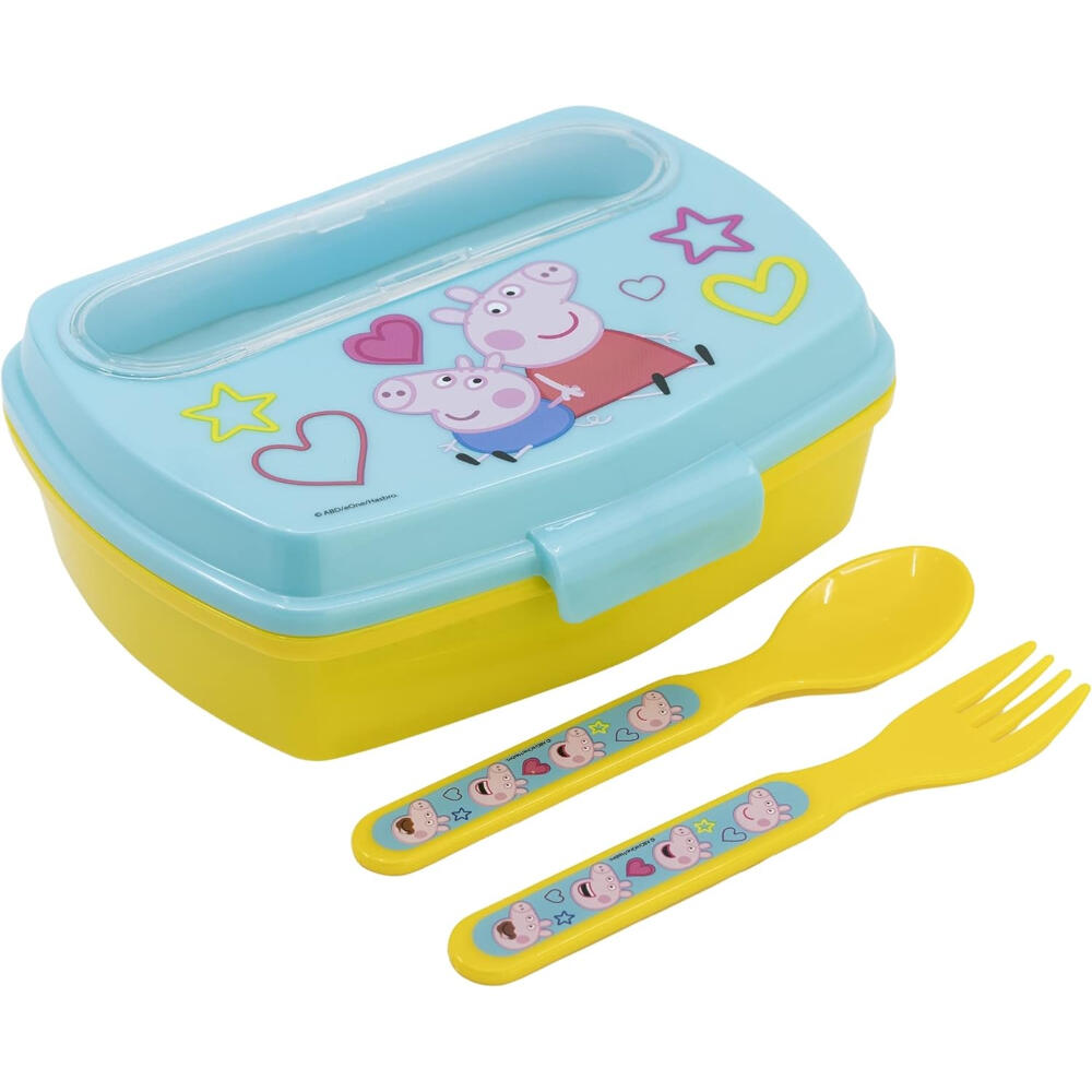 Sandwichera Rectangular Con Cubiertos Peppa Pig Core 2022 2/3