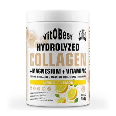 Hydrolysiertes Kollagen + Magnesium + Vitamin C - 450 g Zitrone VitoBest