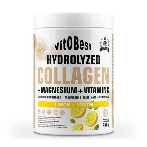 Vitobest - Hydrolyzed Collagen+magnesium+vitamin C - 450g Citron De Vitobest - Collagène - Taille Unique - Decathlon