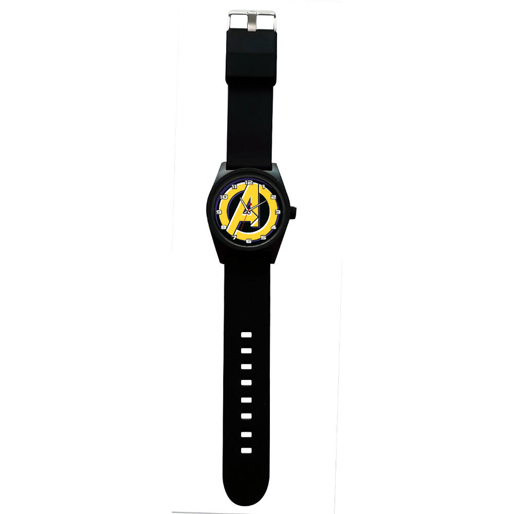 Reloj de Pulsera Avengers Analógico Negro y Amarillo AVENGERS