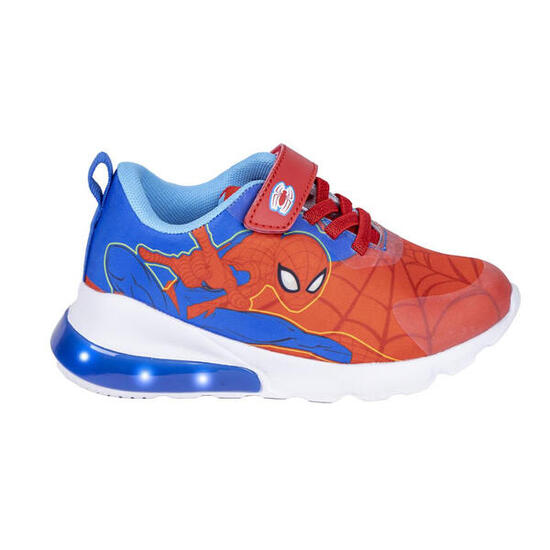 Zapatillas Deportivas con Luces Spiderman Rojo y Azul Niño