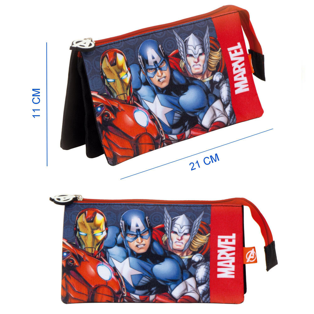 Set Vuelta al Cole Junior Avengers Mochila Saco Cuerdas y Estuche Triple 3/3