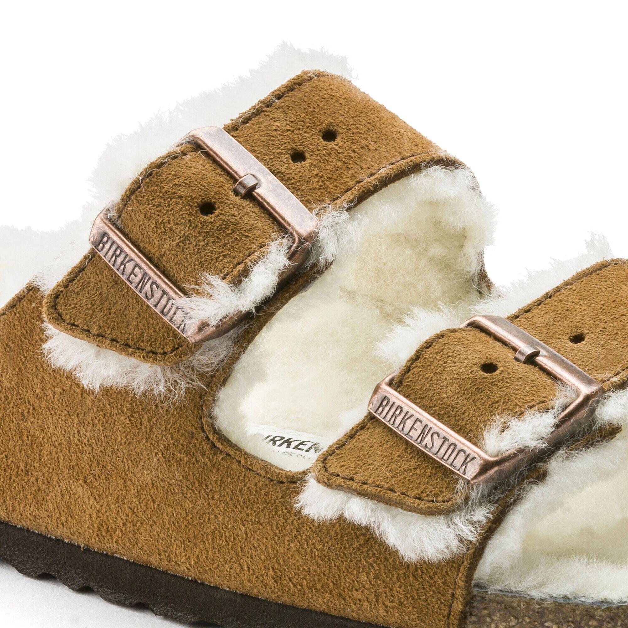 BIRKENSTOCK Arizona VL Shearling Mink Sandalias Estreito (1001135) 3/4