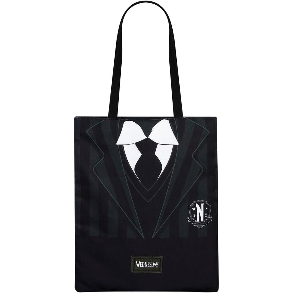Bolsa de la compra - Shopping bag - Unisex - Estampada Wednesday - Negro 2/3