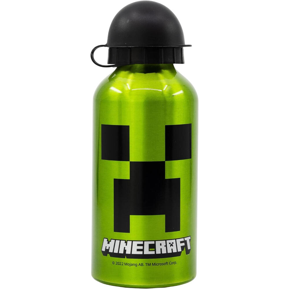 Botella De Aluminio Minecraft Creeper 400 ML 2/3