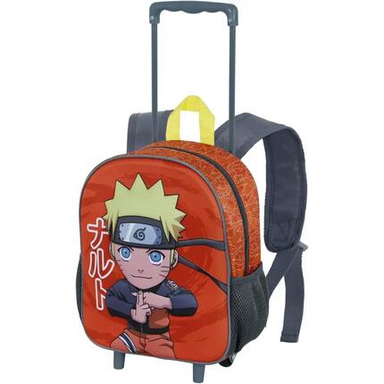 Naruto Chikara Sac à dos 3D à Roulettes Petit, Multicolore
