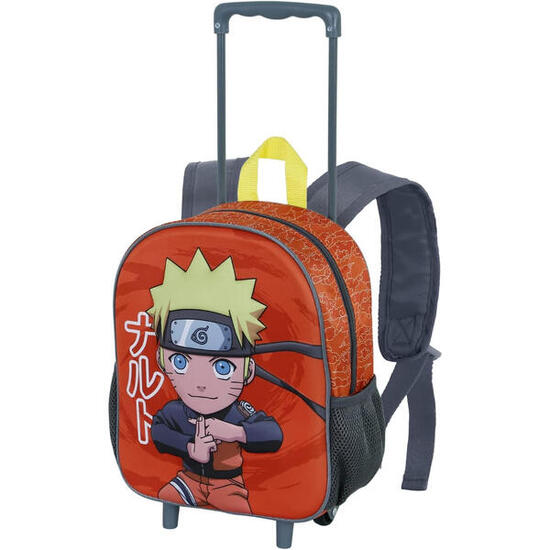 Naruto Chikara Sac à dos 3D à Roulettes Petit, Multicolore