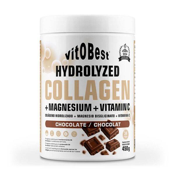 VITOBEST Hydrolyzed collagen+magnesium+vitamin c - 450g Chocolate da VitoBest