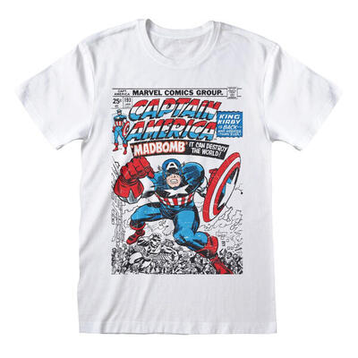 Camiseta Hombre Capitán América Comic Cover