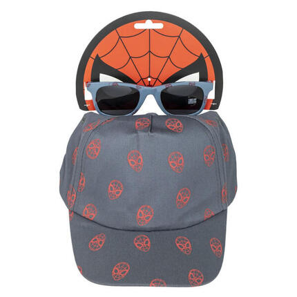 Set Gorra y Gafas Spiderman Gris Niño