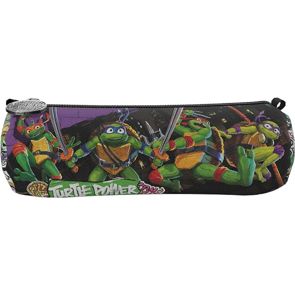 Estuche portatodo cilíndrico - Tortugas Ninja - Negro 1/3