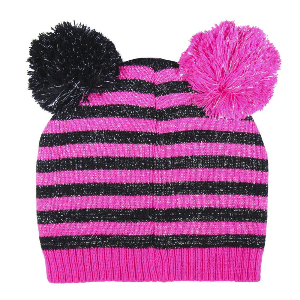 Gorro Con Pompones Lol Surprise Fucsia A Rayas Niña 2/3