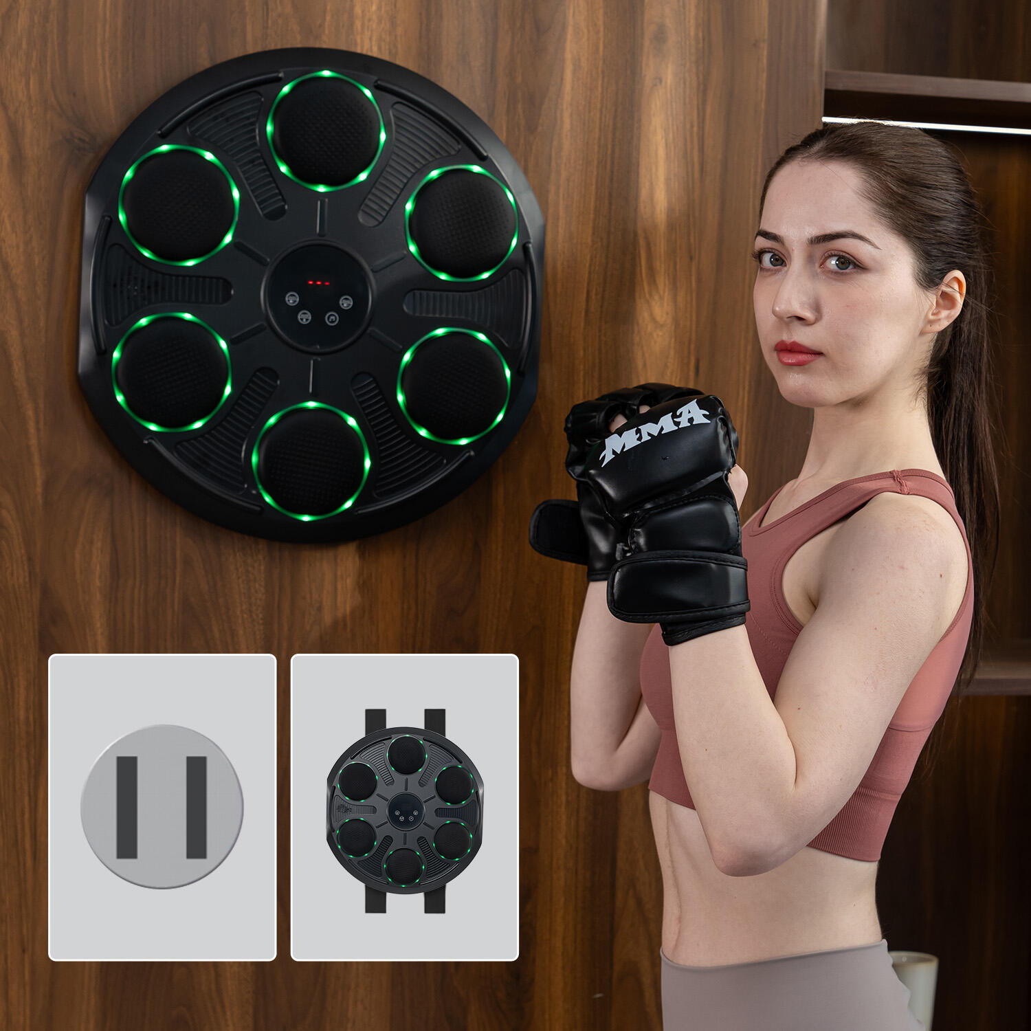 Inteligentny sprzęt do boksu – wyświetlacz, światła, dźwięk i łączność Bluetooth 4/5