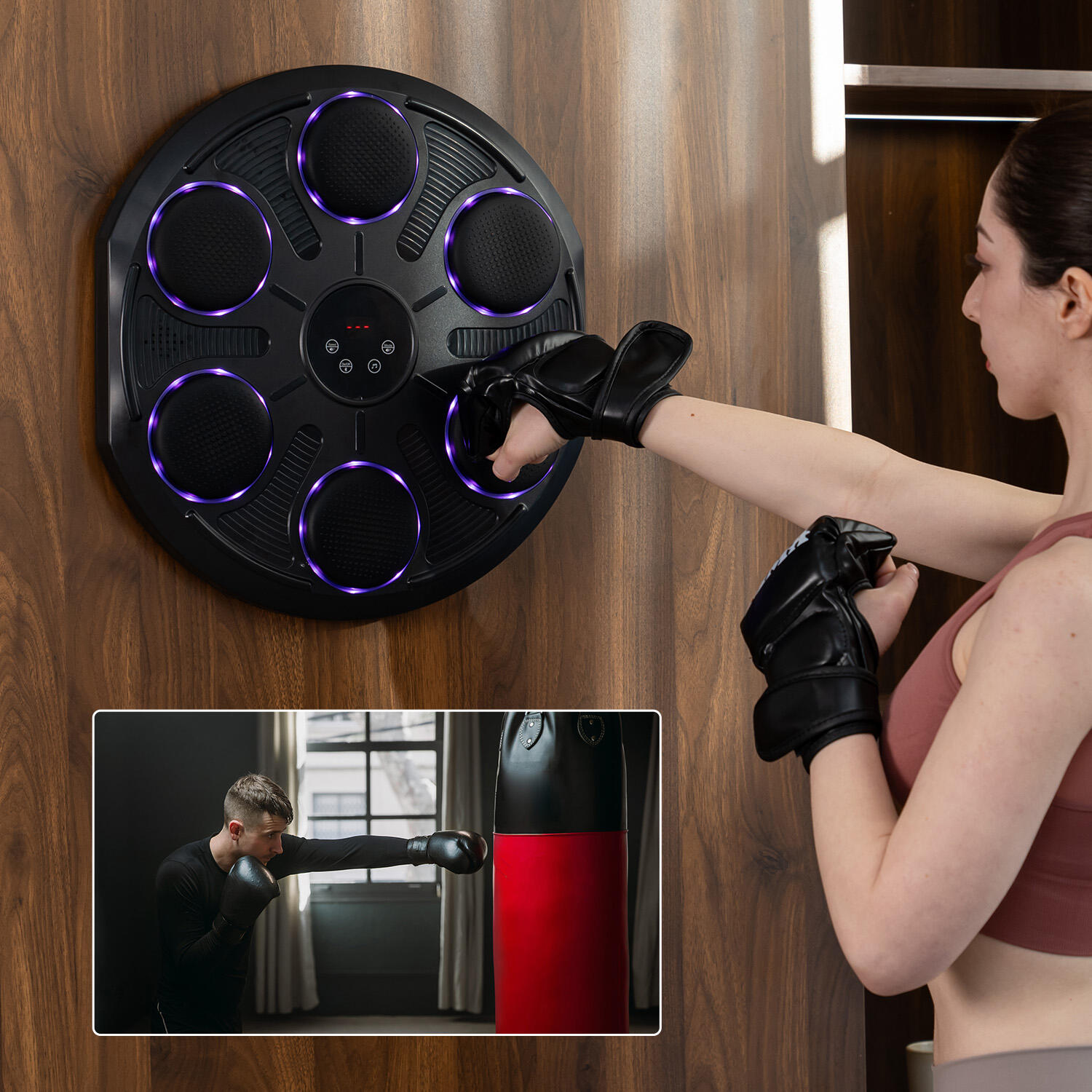 Inteligentny sprzęt do boksu – wyświetlacz, światła, dźwięk i łączność Bluetooth 3/5