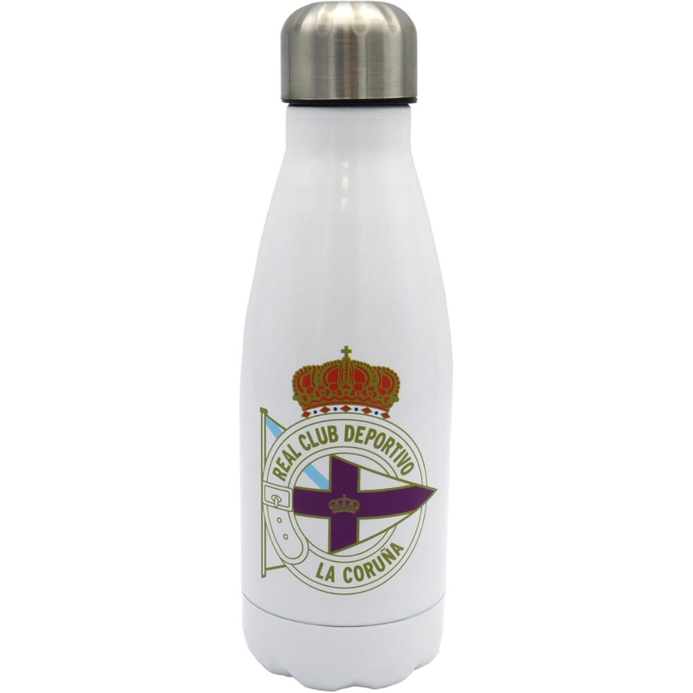 Botella - Fútbol - Acero 550ml - Escudo La Coruña - Blanco 2/3