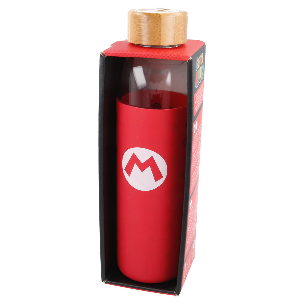 Botella de vidrio con tapa de silicona Stor Nintendo Super Mario Bros 2/3