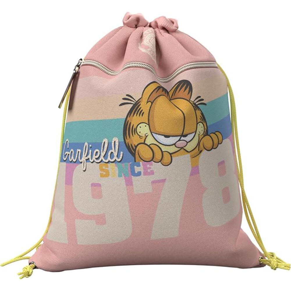 Saco gymsack deportivo - Unisex - Garfield rosa 3/3