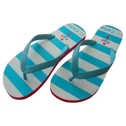Chanclas - Sportswear - Hombre - A rayas, Detalle estampado - Azul