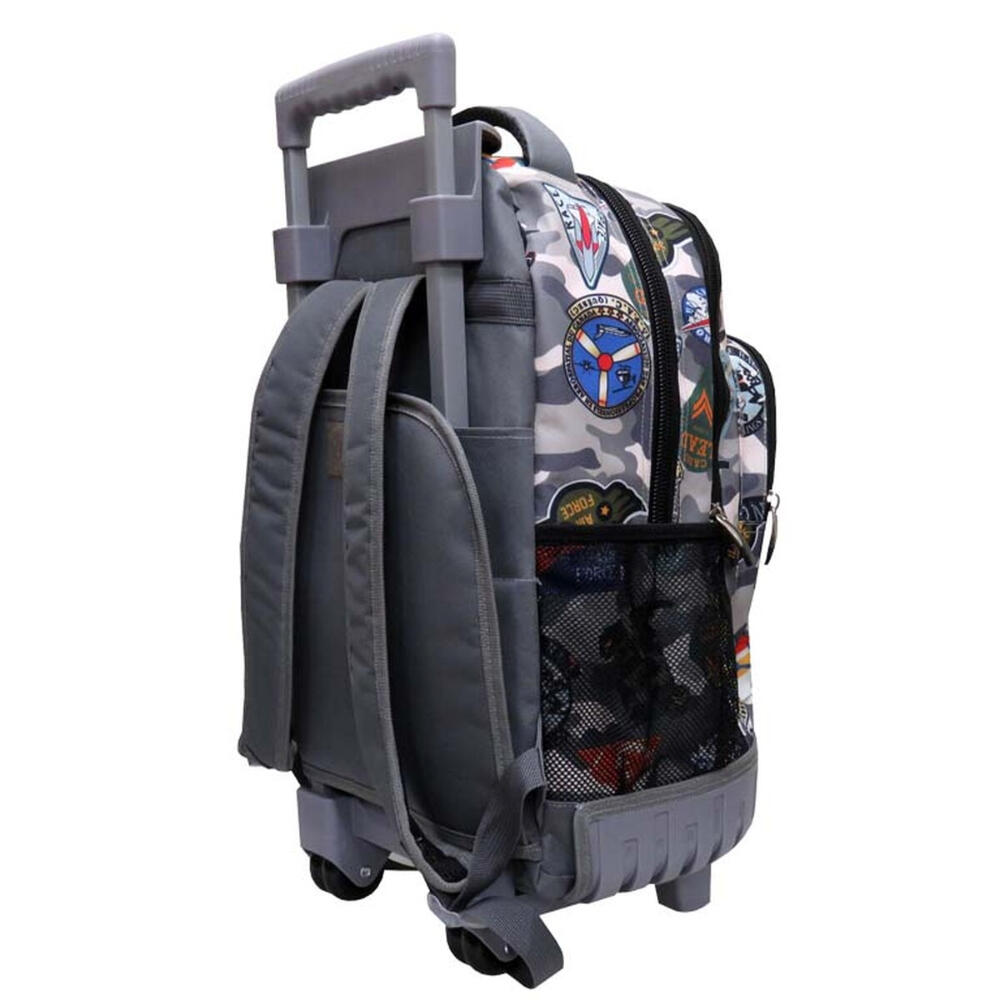 Mochila trolley - Unisex - 2 comp., ruedas - Airforce - Gris 2/3