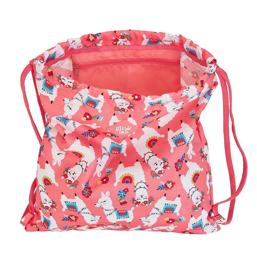 Saco gymsack - Deportivo - Niñas - Glowlab Llamas - Naranja 3/3