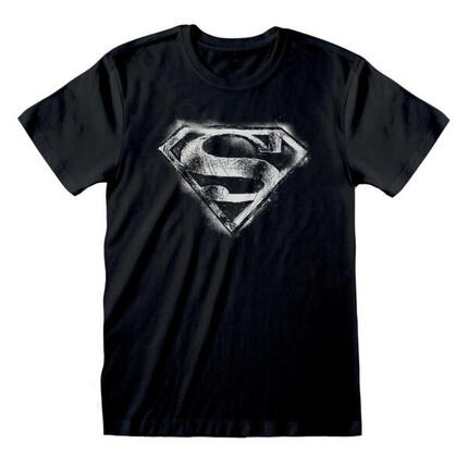 Camiseta Hombre DC Superman Logo Difuminado Negro