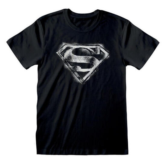 Camiseta Hombre DC Superman Logo Difuminado Negro