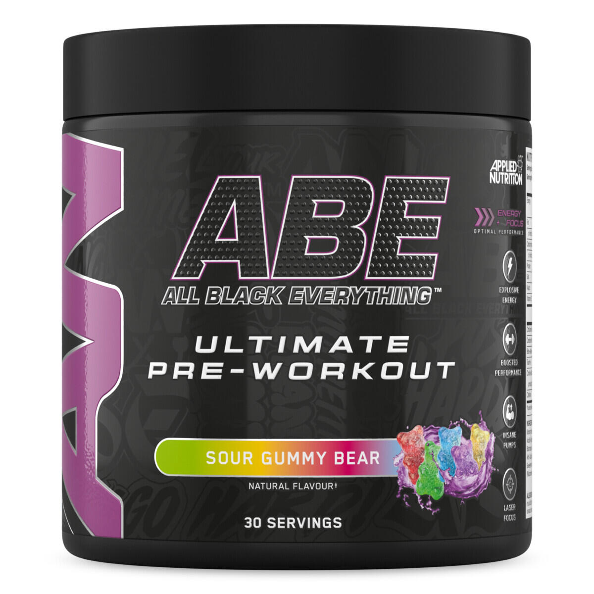 APPLIED NUTRITION ABE Ultimate Pre-Workout - Sour Gummy Bear - 375 gram (30 doseringen)