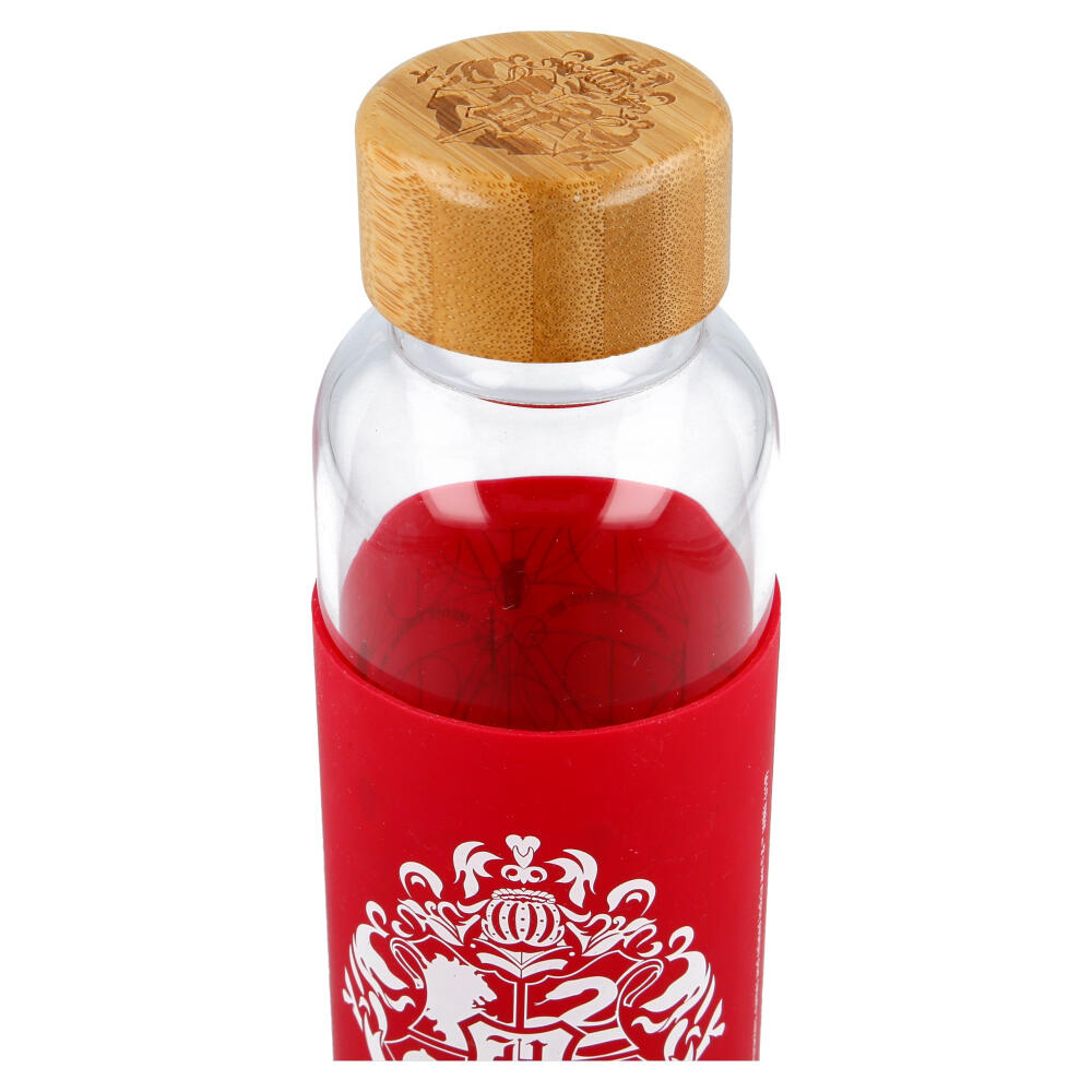 Botella de cristal - Funda de silicona - 585 ml - Rojo 2/3
