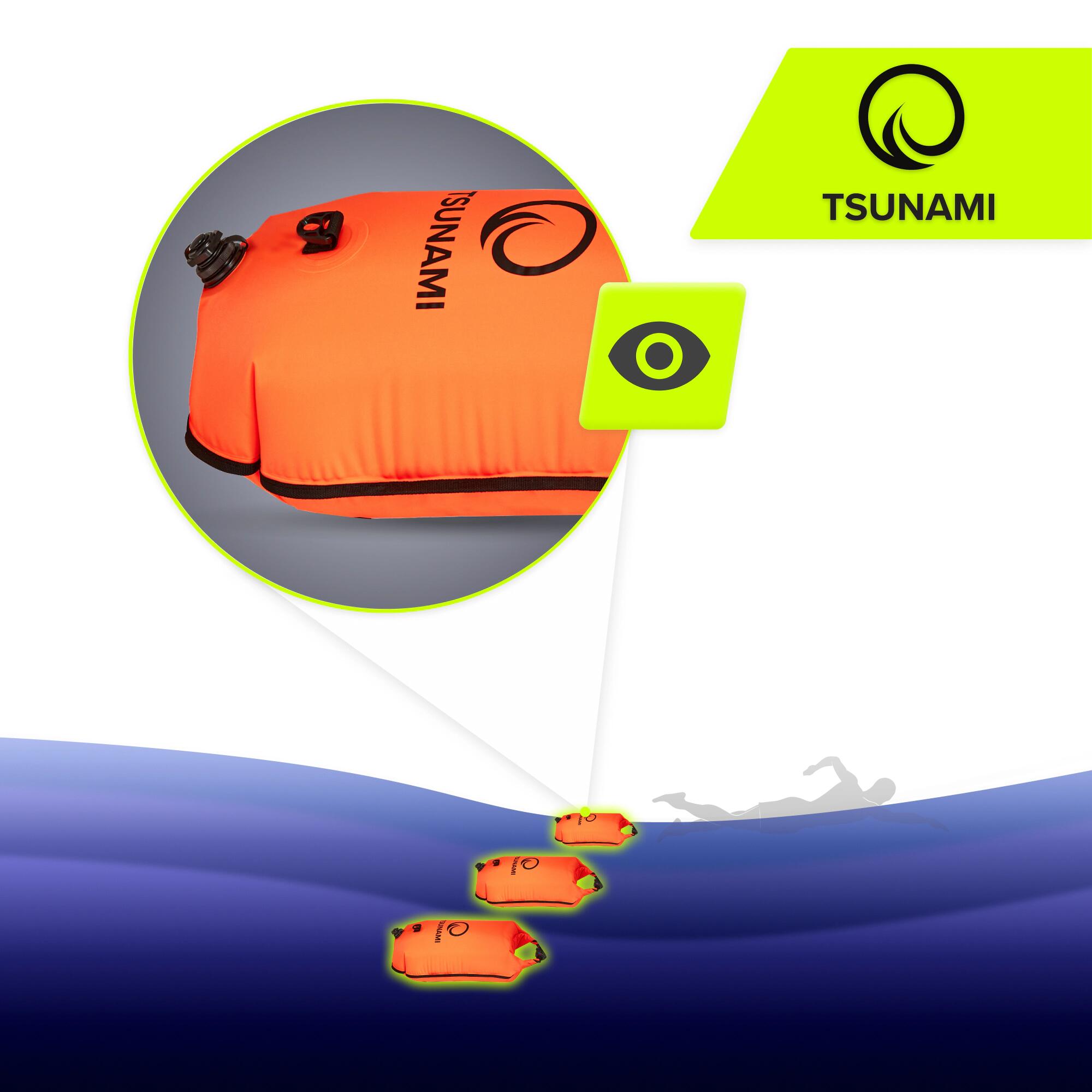 Boa Gonfiabile Sicurezza TSUNAMI 3in1 Nuoto Acque Aperte Zaino 35L 140N 6/7