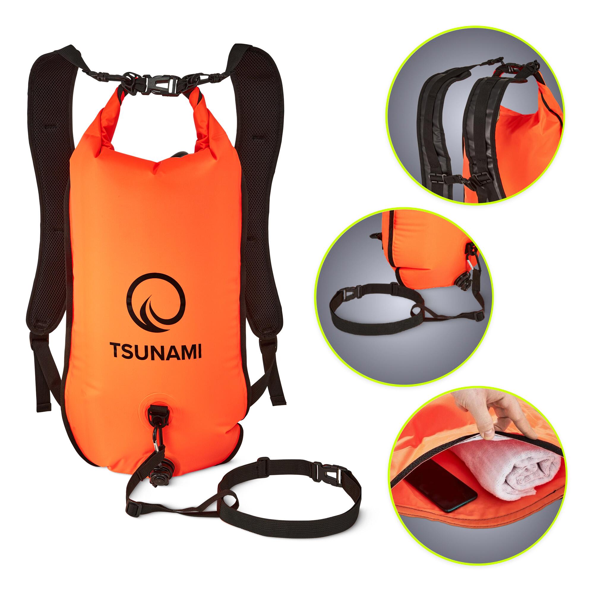 Boa Gonfiabile Sicurezza TSUNAMI 3in1 Nuoto Acque Aperte Zaino 35L 140N 3/7