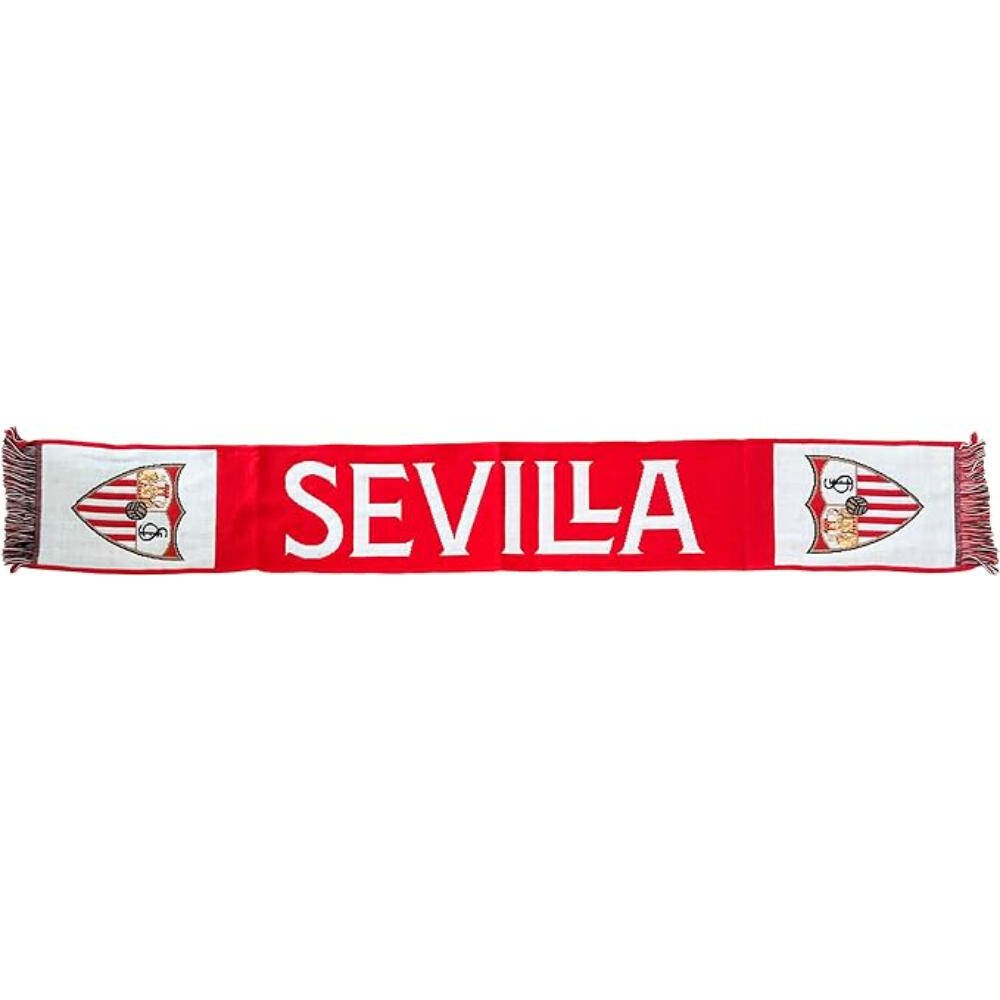 Bufanda Sevilla CF Escudo Fondo Blanco 2/3