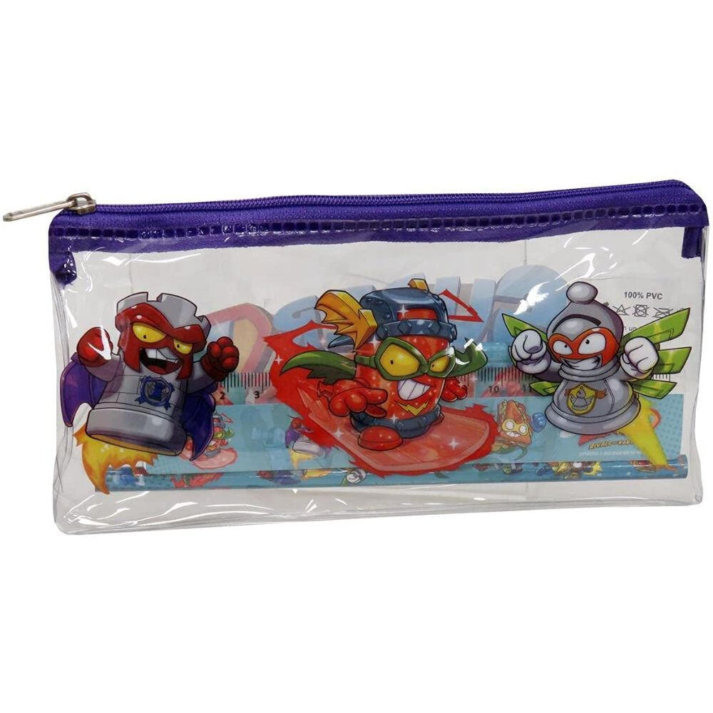 Estuche Portatodo Transparente Con Material Superzings 1/3