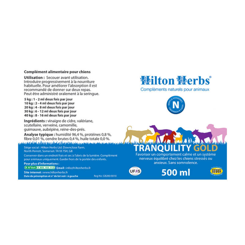 Antistress chien Tranquility Gold Hilton Herbs 1L