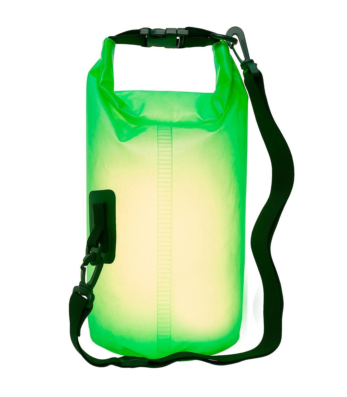 Sac étanche translucide 10L pour activités nautiques, Vert 3/5