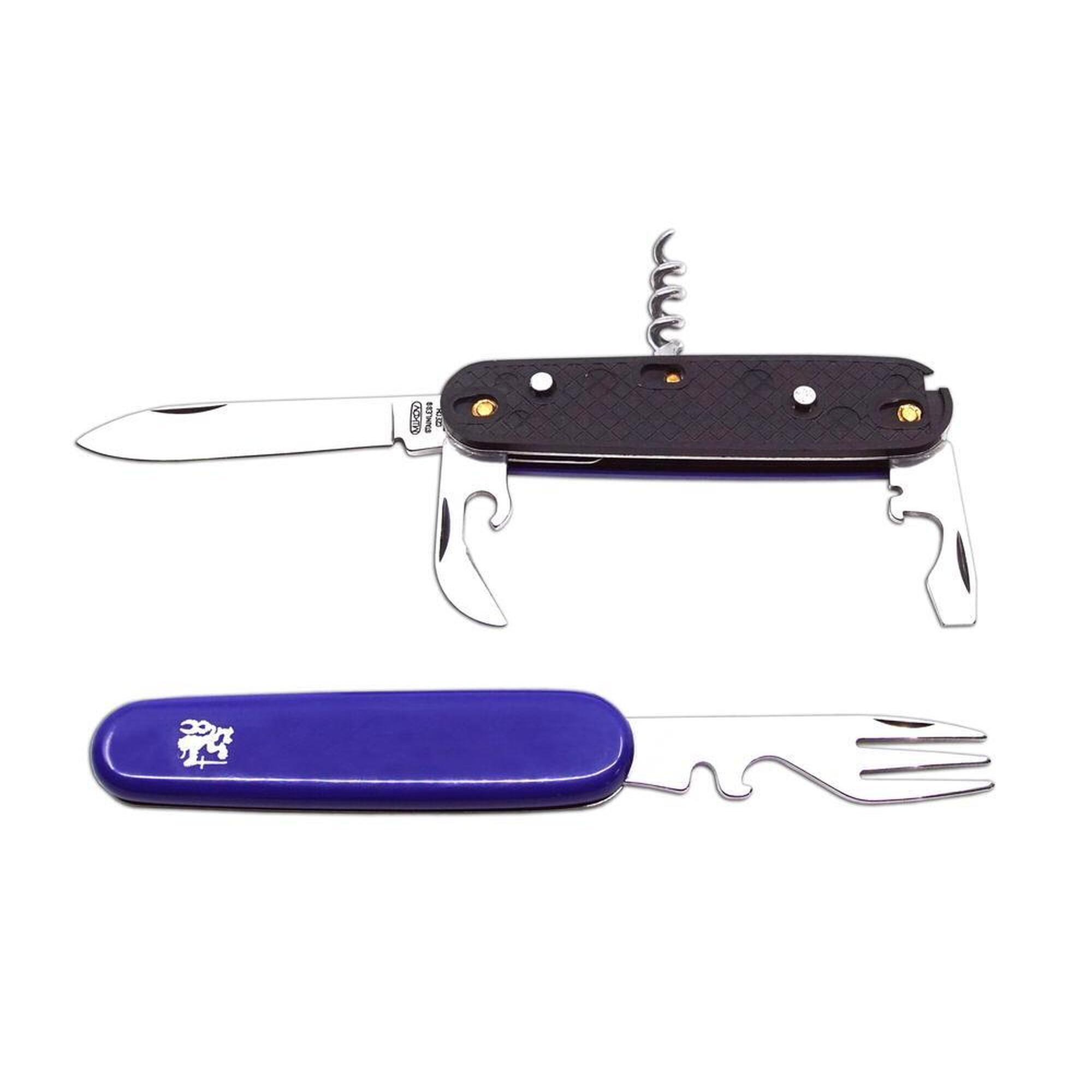 MIKOV Kapesní zavírací nůž PIKNIK 6dílný s vidličkou a vývrtkou - rozkládací