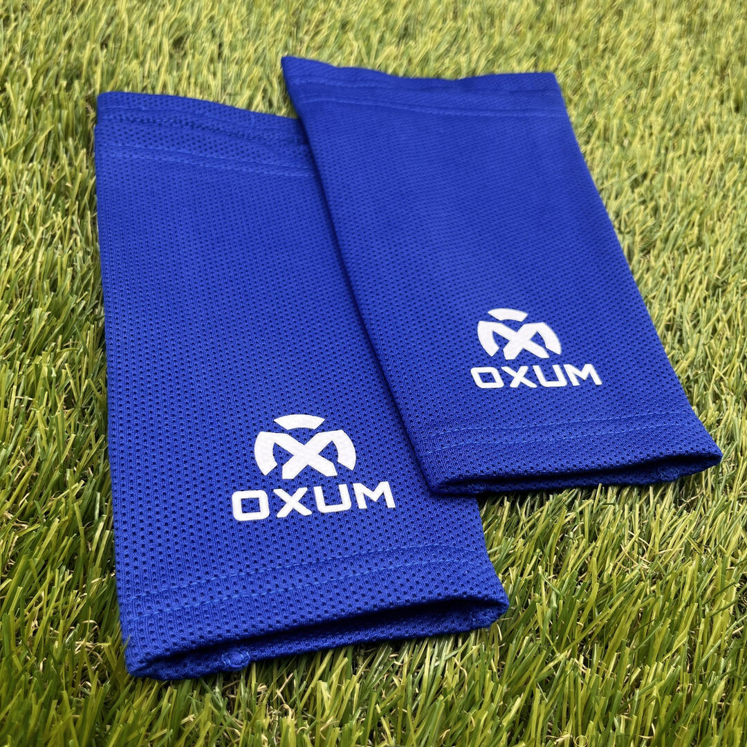 Supporto parastinchi tessuto Blu M 3/4