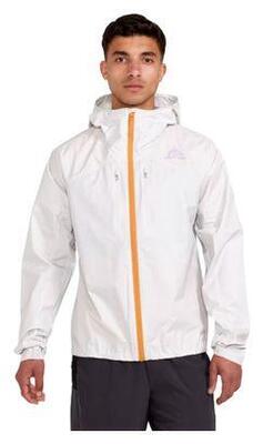 Giacca PRO Trail 2L leggera grigio/arancione — antivento e impermeabile