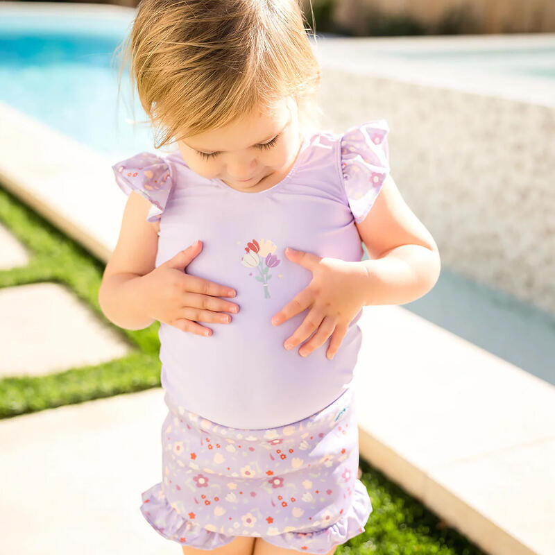 Costum de baie pentru copii cu scutec Splash About Happy Nappy Frills