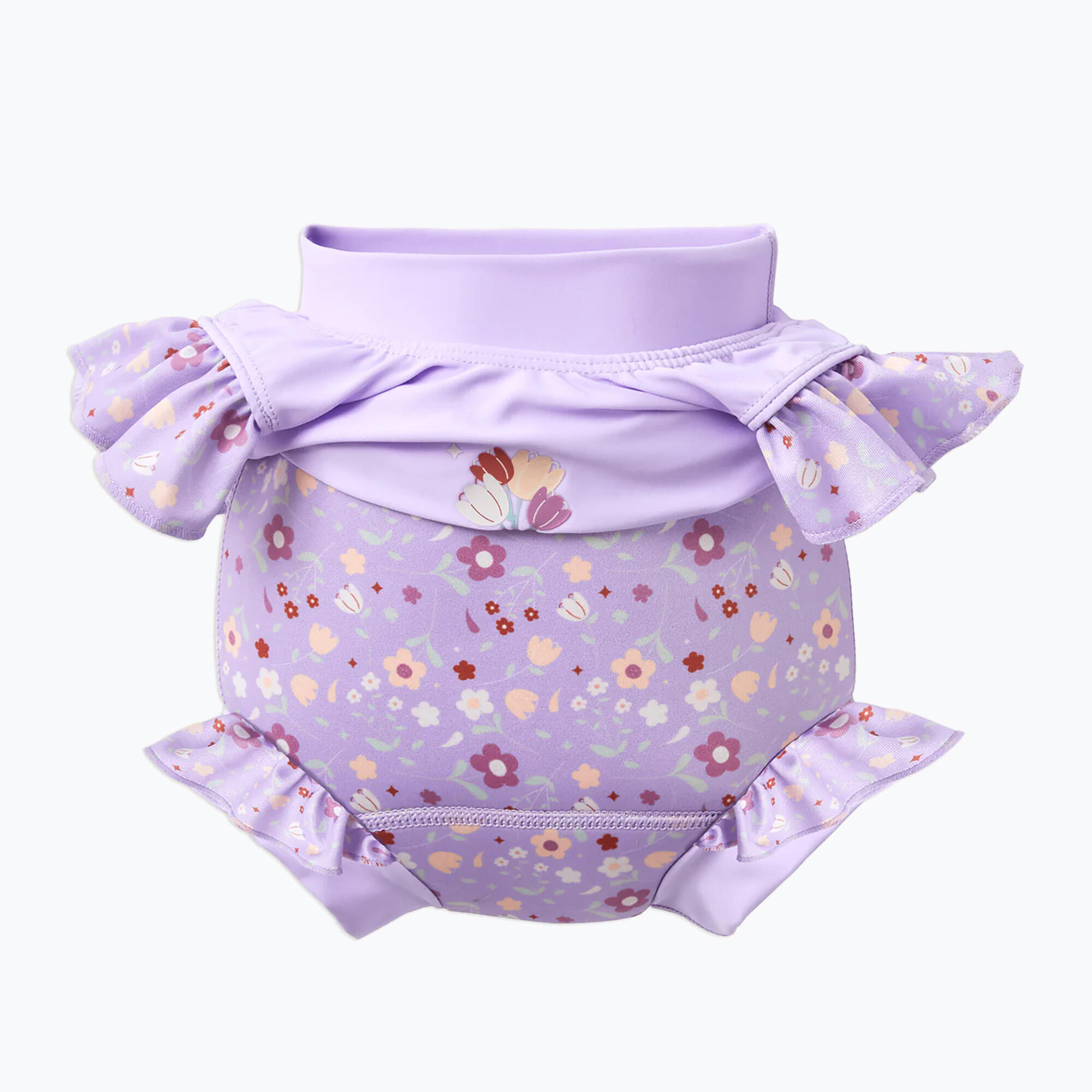 Happy Nappy™ Costume with Reusable Swim Nappy, Lilac Spring 3/5
