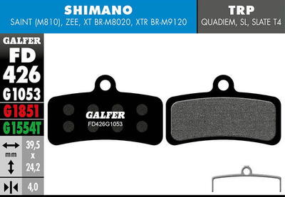 Standaard remblok - shimano saint. zee. xt