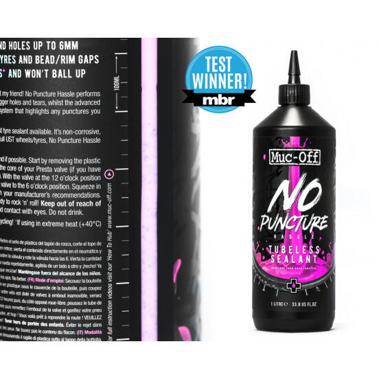 MUC-OFF Muc-Off No Puncture Hassle Tubeless Bike Sealant Refill Bottle - 1L