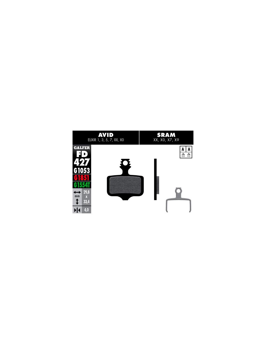 GALFER BIKE Pastiglia freno standard - Avid Elixir, 1, 3, 5, 7, XX, XO